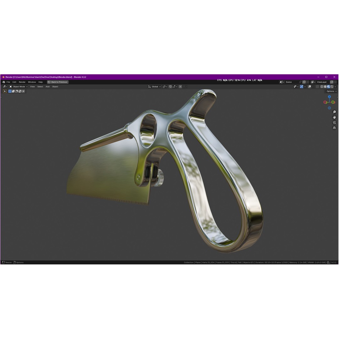 Satterlee Bone Saw 3D Model – High Poly Medical Asset, FBX, OBJ - View 21