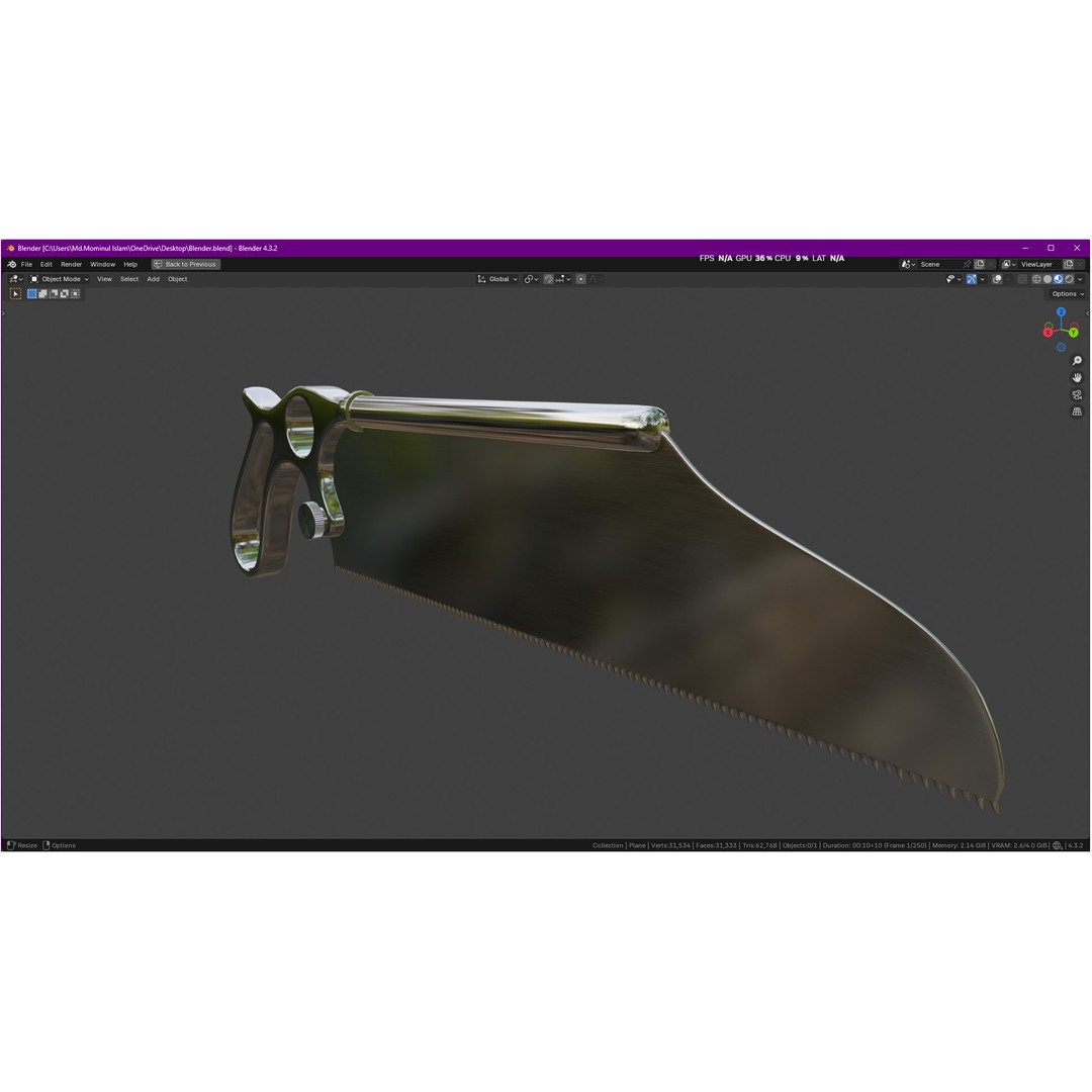Satterlee Bone Saw 3D Model – High Poly Medical Asset, FBX, OBJ - View 23