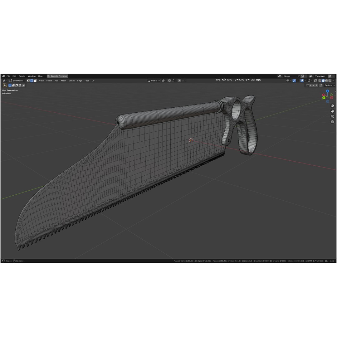 Satterlee Bone Saw 3D Model – High Poly Medical Asset, FBX, OBJ - View 36