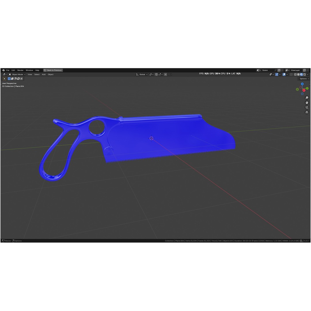 Satterlee Bone Saw 3D Model – High Poly Medical Asset, FBX, OBJ - View 59