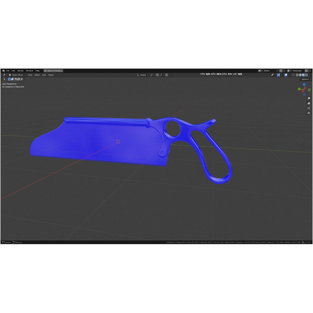 Satterlee Bone Saw 3D Model – High Poly Medical Asset, FBX, OBJ - View 60