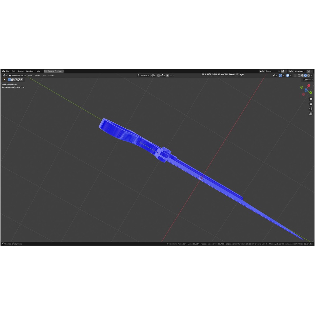 Satterlee Bone Saw 3D Model – High Poly Medical Asset, FBX, OBJ - View 61