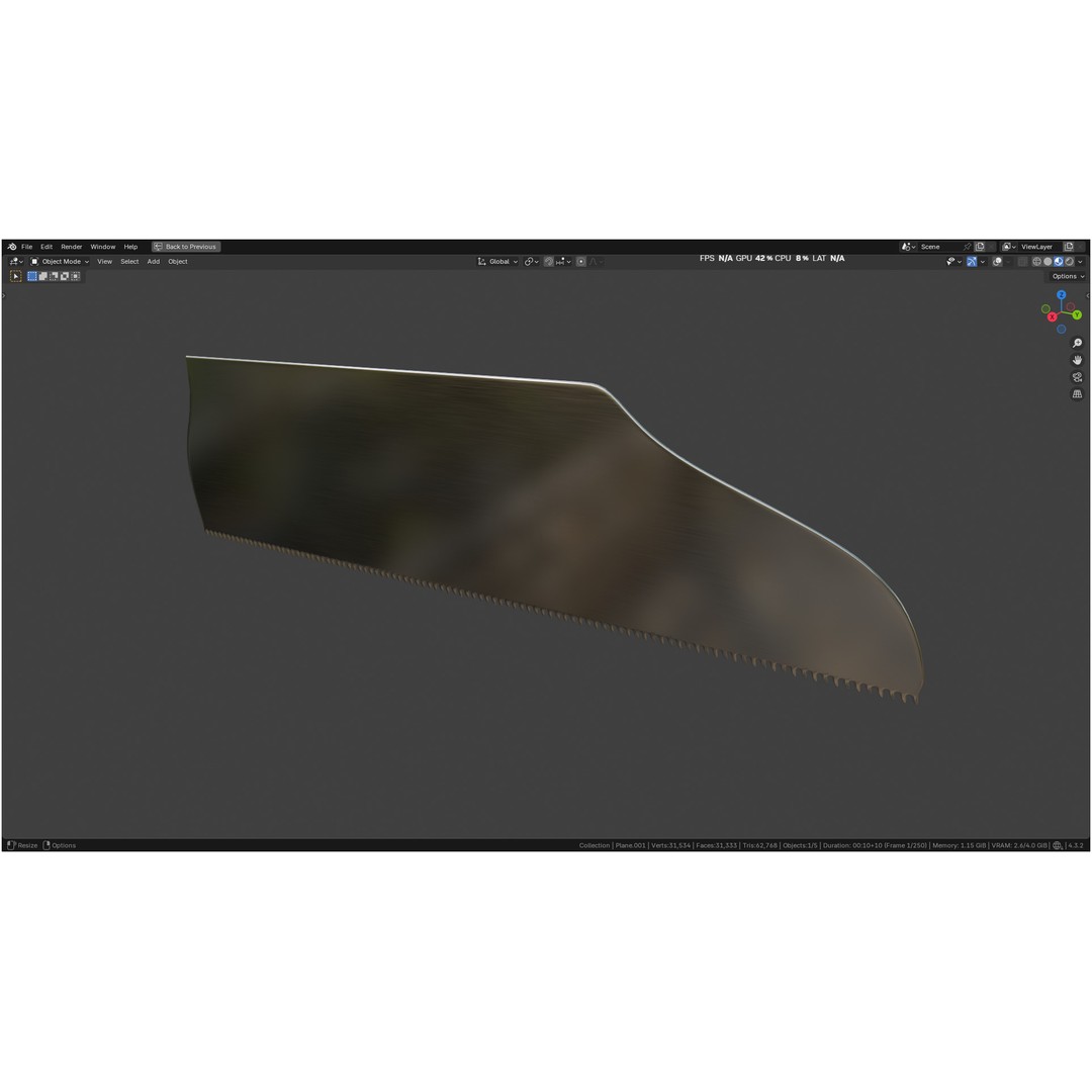 Satterlee Bone Saw 3D Model – High Poly Medical Asset, FBX, OBJ - View 62