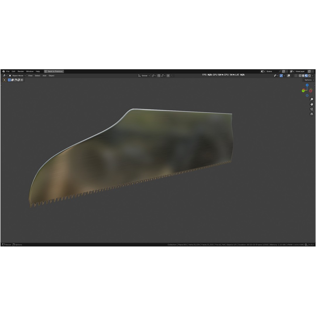 Satterlee Bone Saw 3D Model – High Poly Medical Asset, FBX, OBJ - View 63