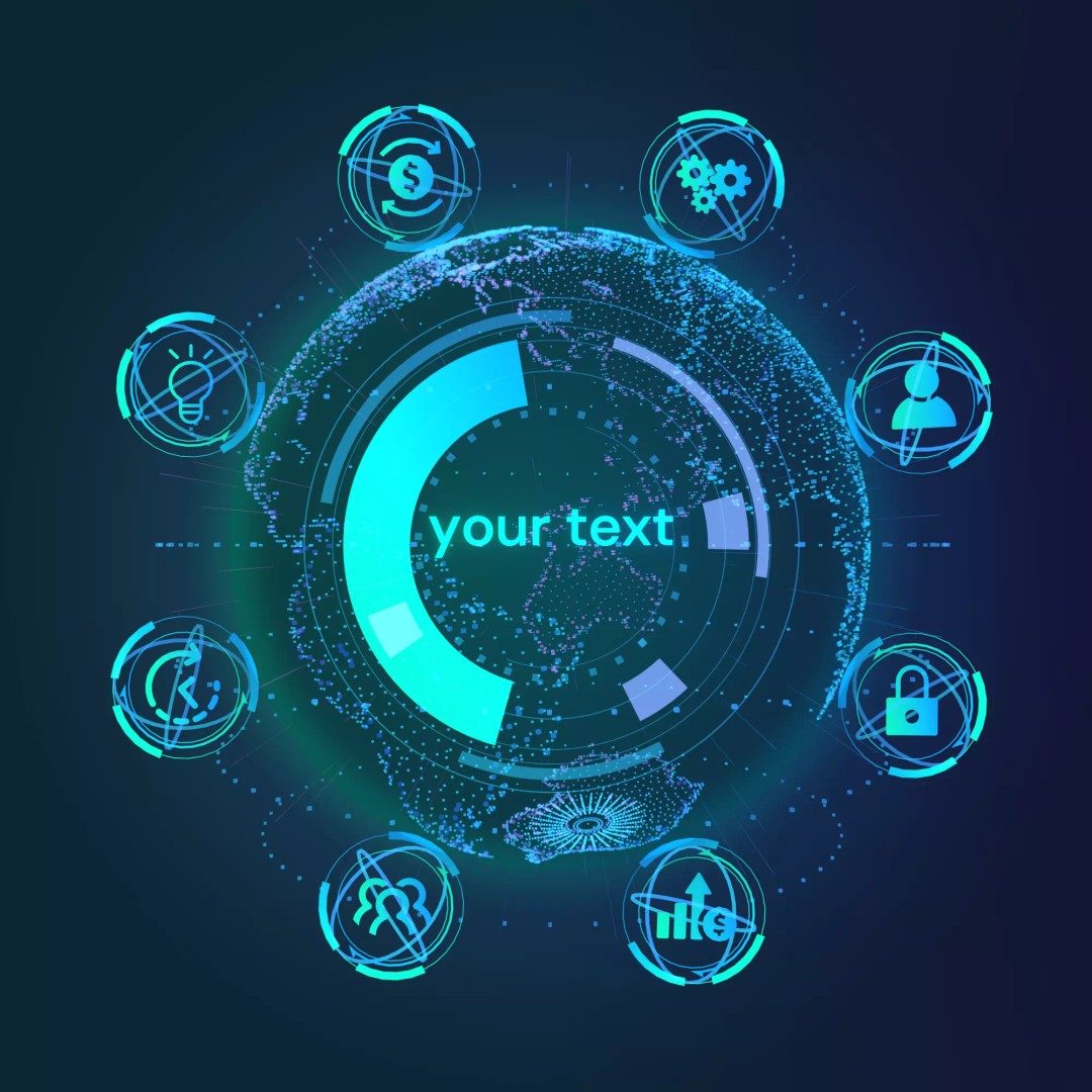 Animated Hologram Planet Earth 3D Model – Low Poly Sci-Fi Asset, Blender - View 2