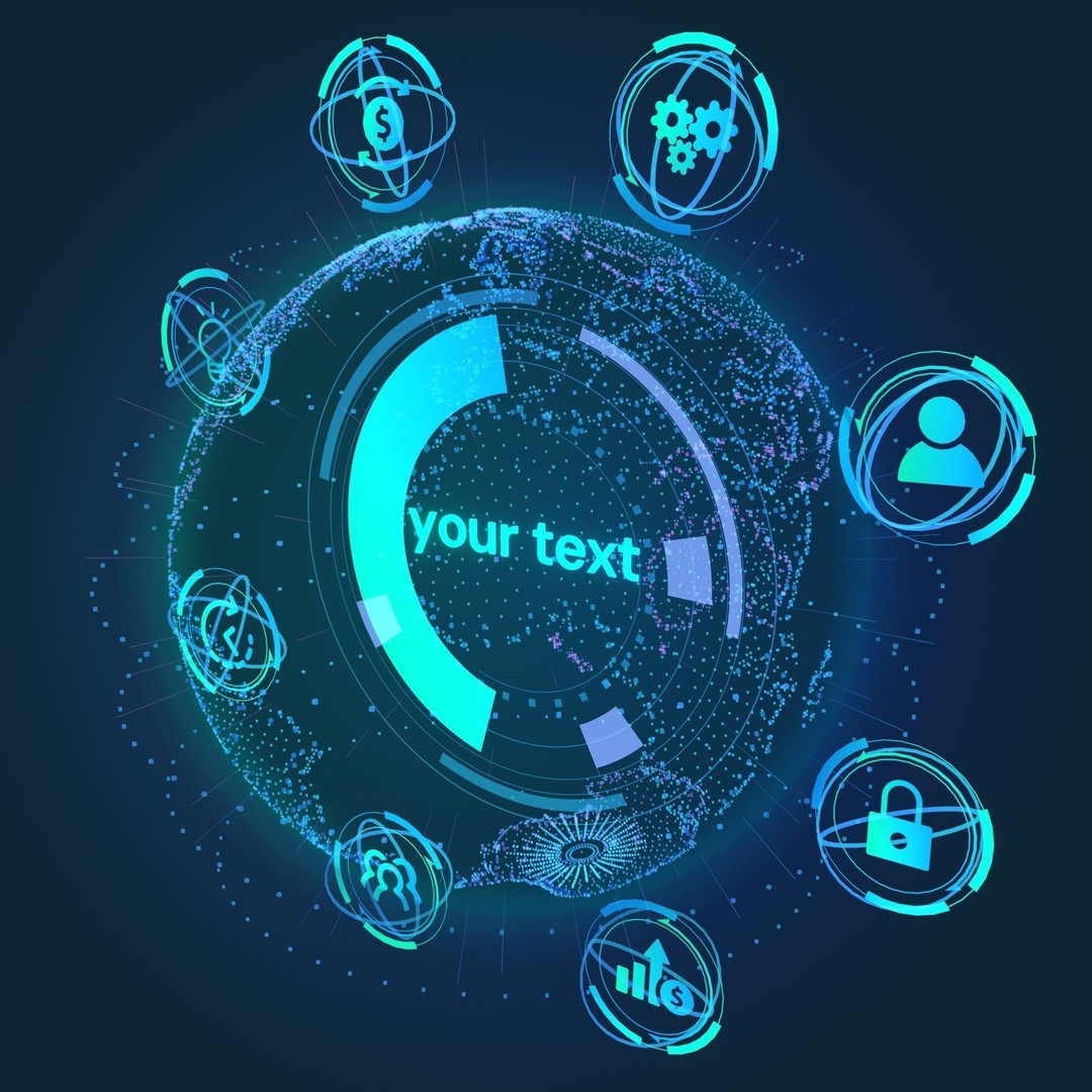 Animated Hologram Planet Earth 3D Model – Low Poly Sci-Fi Asset, Blender - View 3