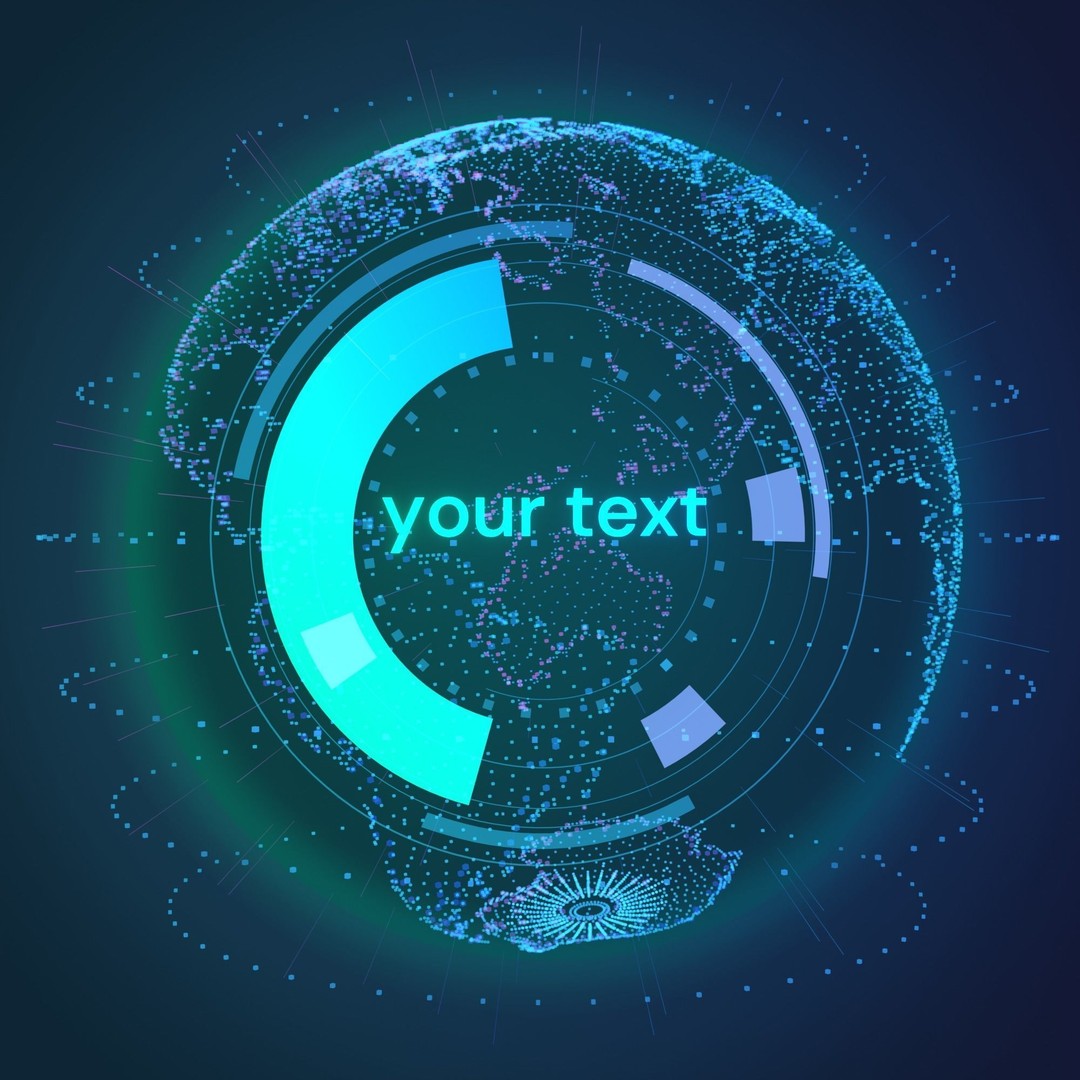 Animated Hologram Planet Earth 3D Model – Low Poly Sci-Fi Asset, Blender - View 4