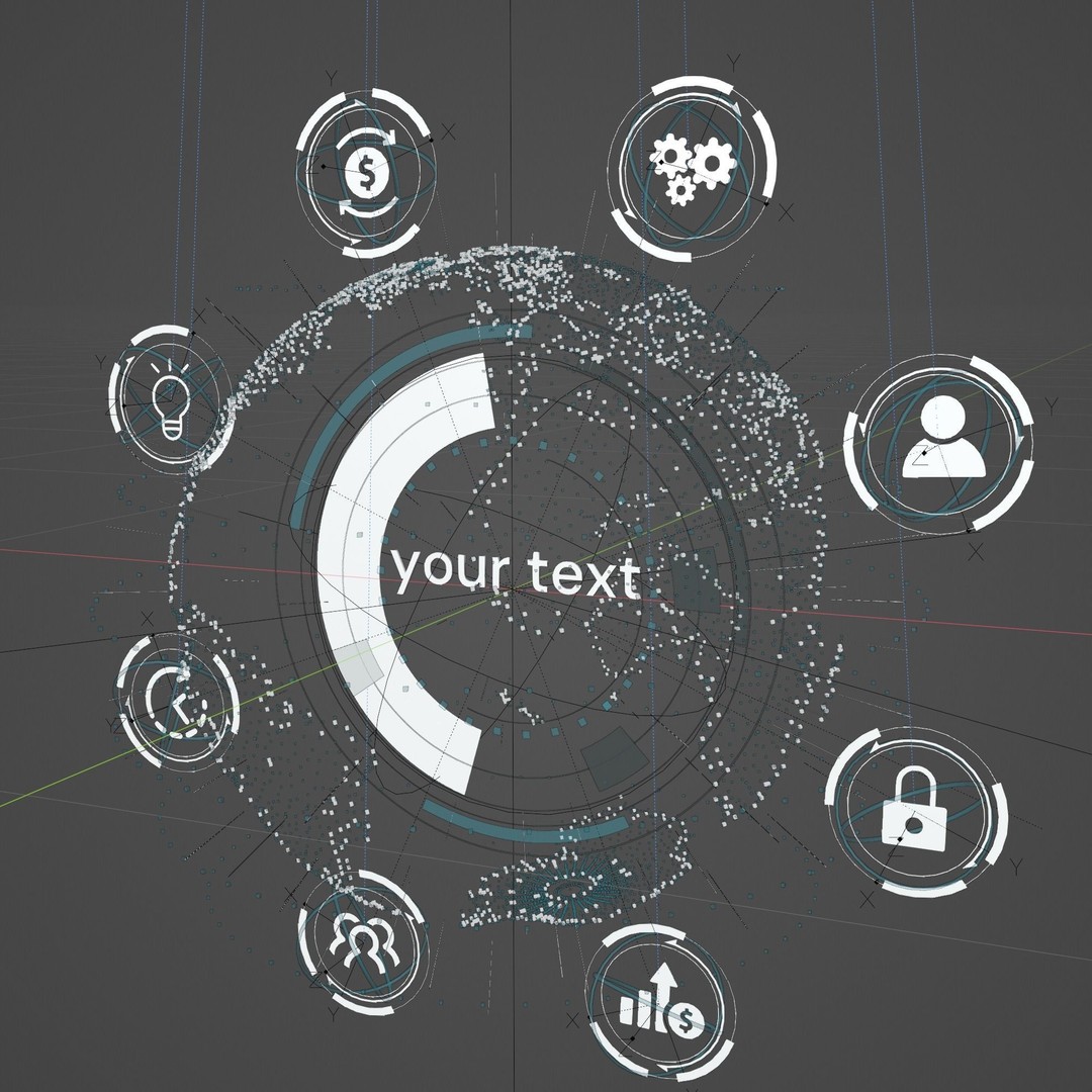 Animated Hologram Planet Earth 3D Model – Low Poly Sci-Fi Asset, Blender - View 8