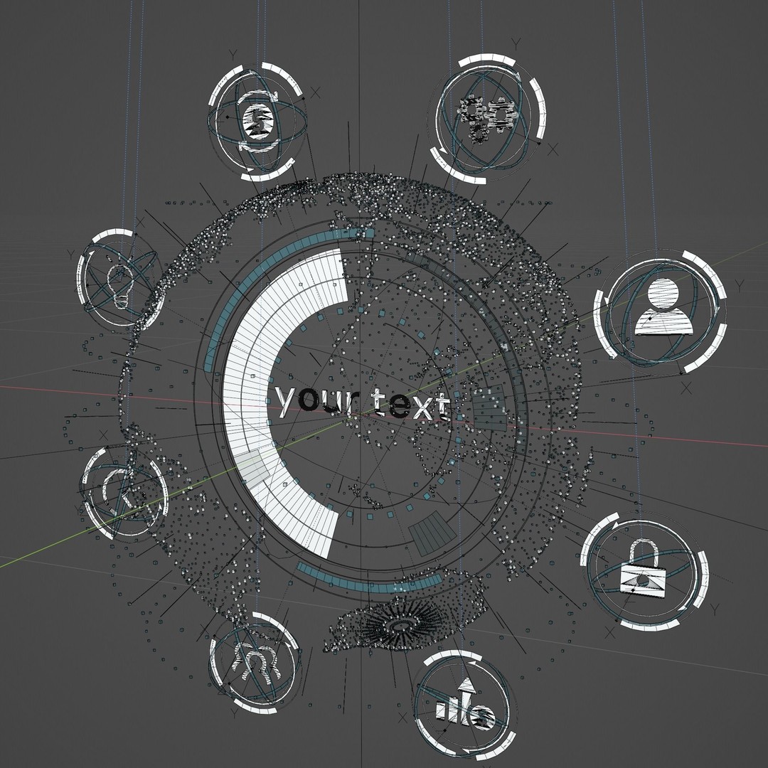 Animated Hologram Planet Earth 3D Model – Low Poly Sci-Fi Asset, Blender - View 9