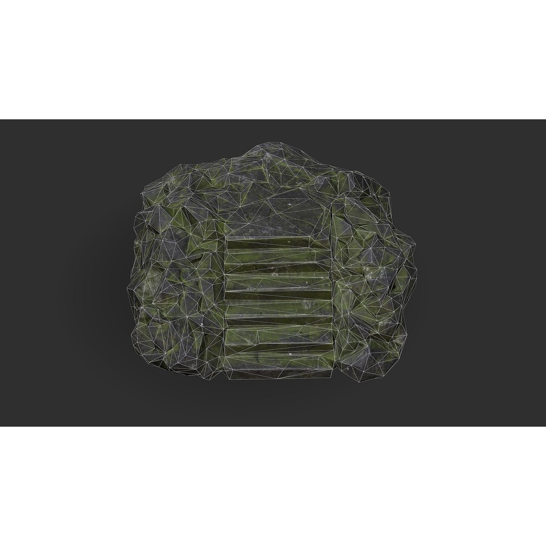 Stone Stairs 3D Model – Low Poly PBR Game Asset, FBX/OBJ - View 17