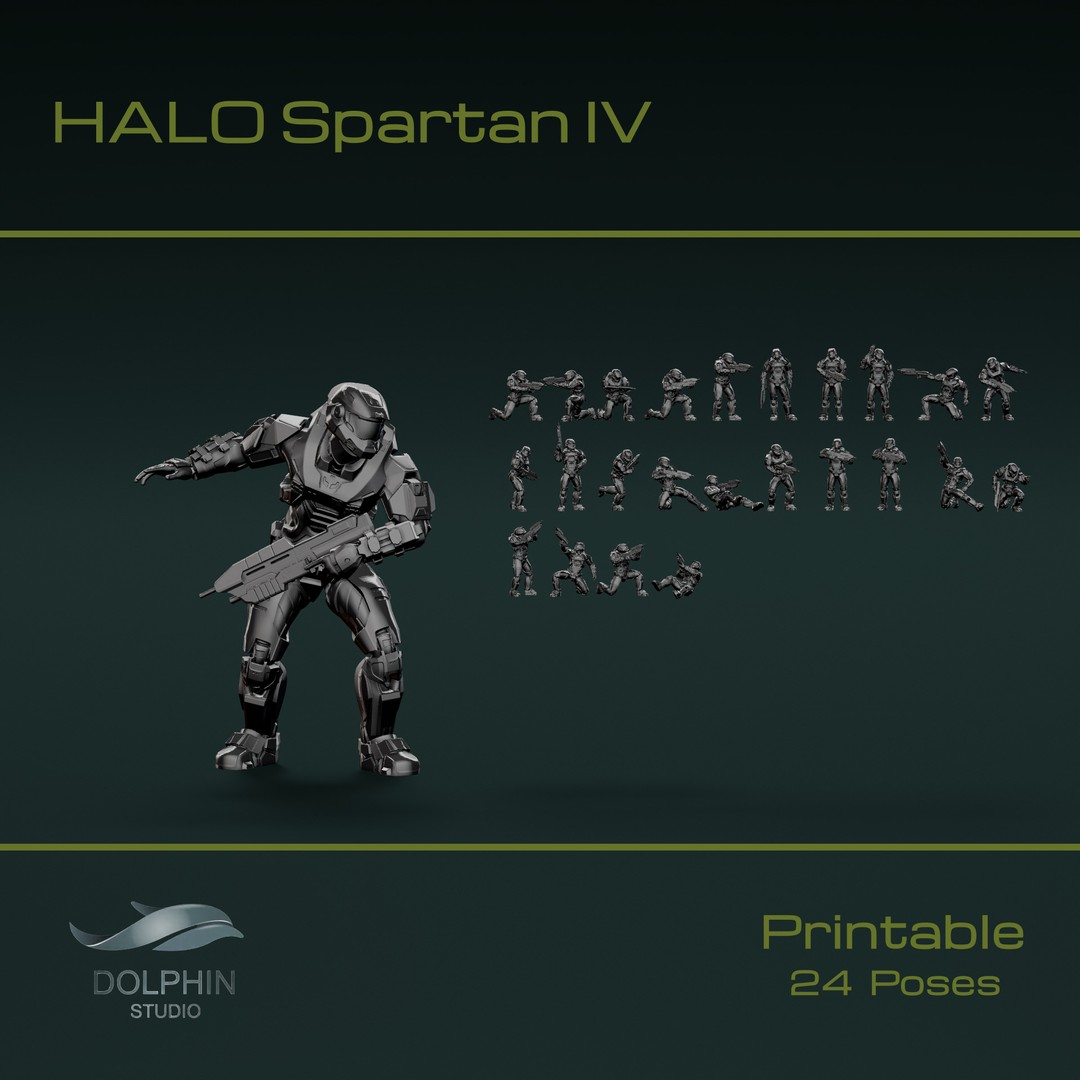 Halo Spartan IV 3D Model – Sci-Fi Character, Game-Ready Formats - View 3