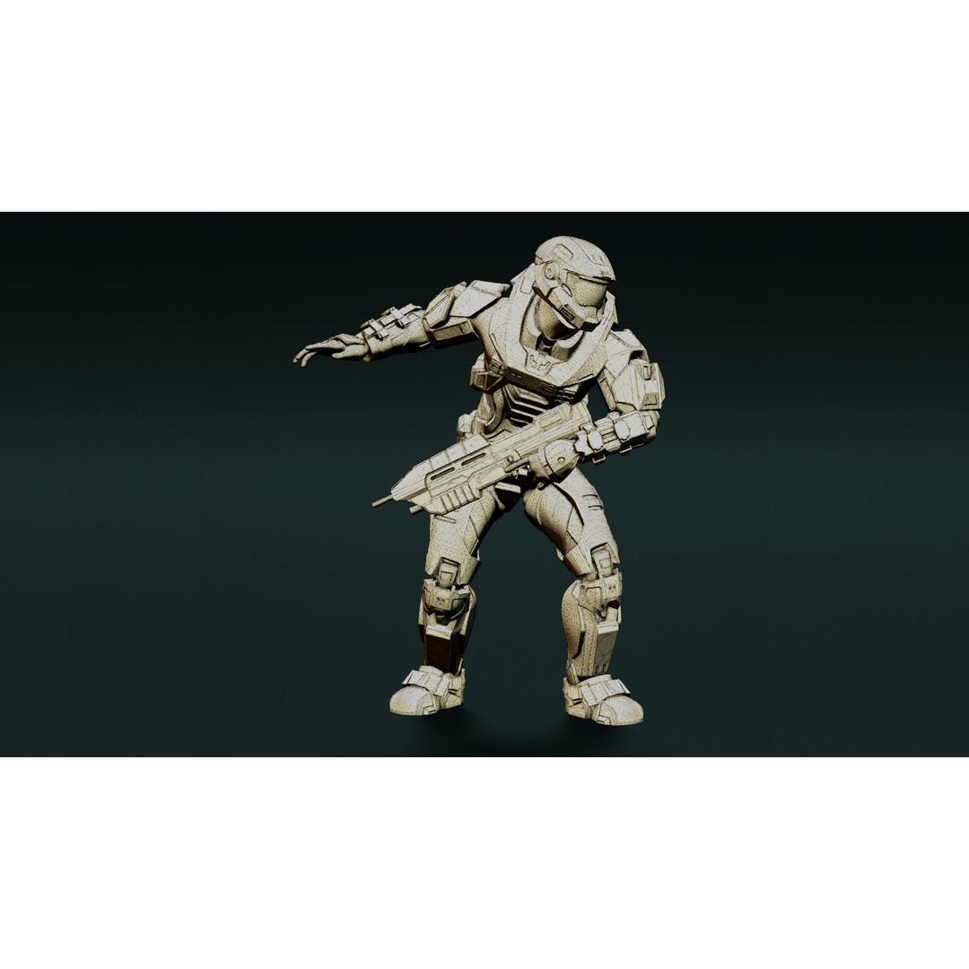 Halo Spartan IV 3D Model – Sci-Fi Character, Game-Ready Formats - View 4