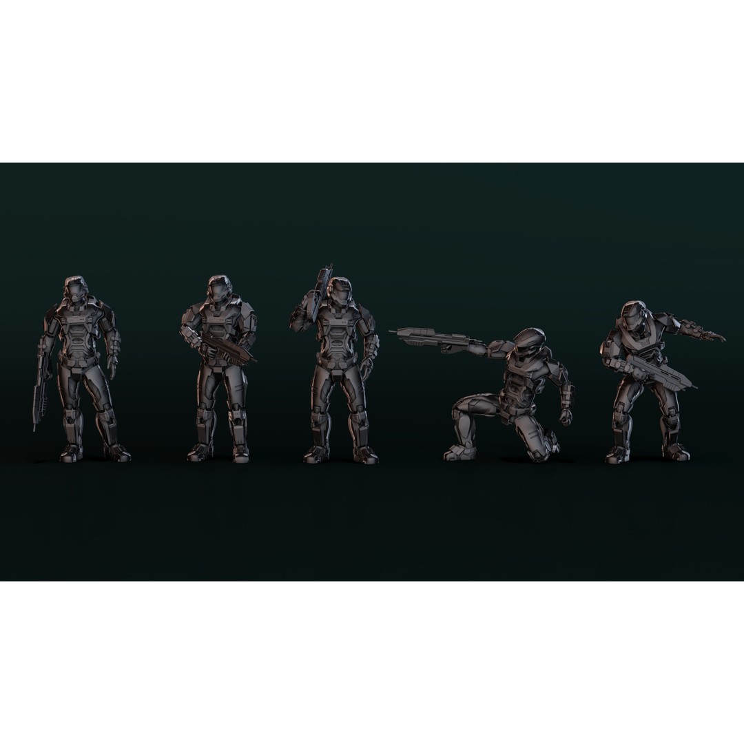 Halo Spartan IV 3D Model – Sci-Fi Character, Game-Ready Formats - View 6