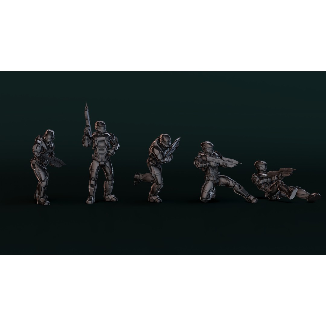 Halo Spartan IV 3D Model – Sci-Fi Character, Game-Ready Formats - View 7