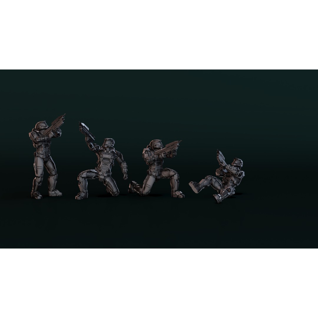 Halo Spartan IV 3D Model – Sci-Fi Character, Game-Ready Formats - View 9