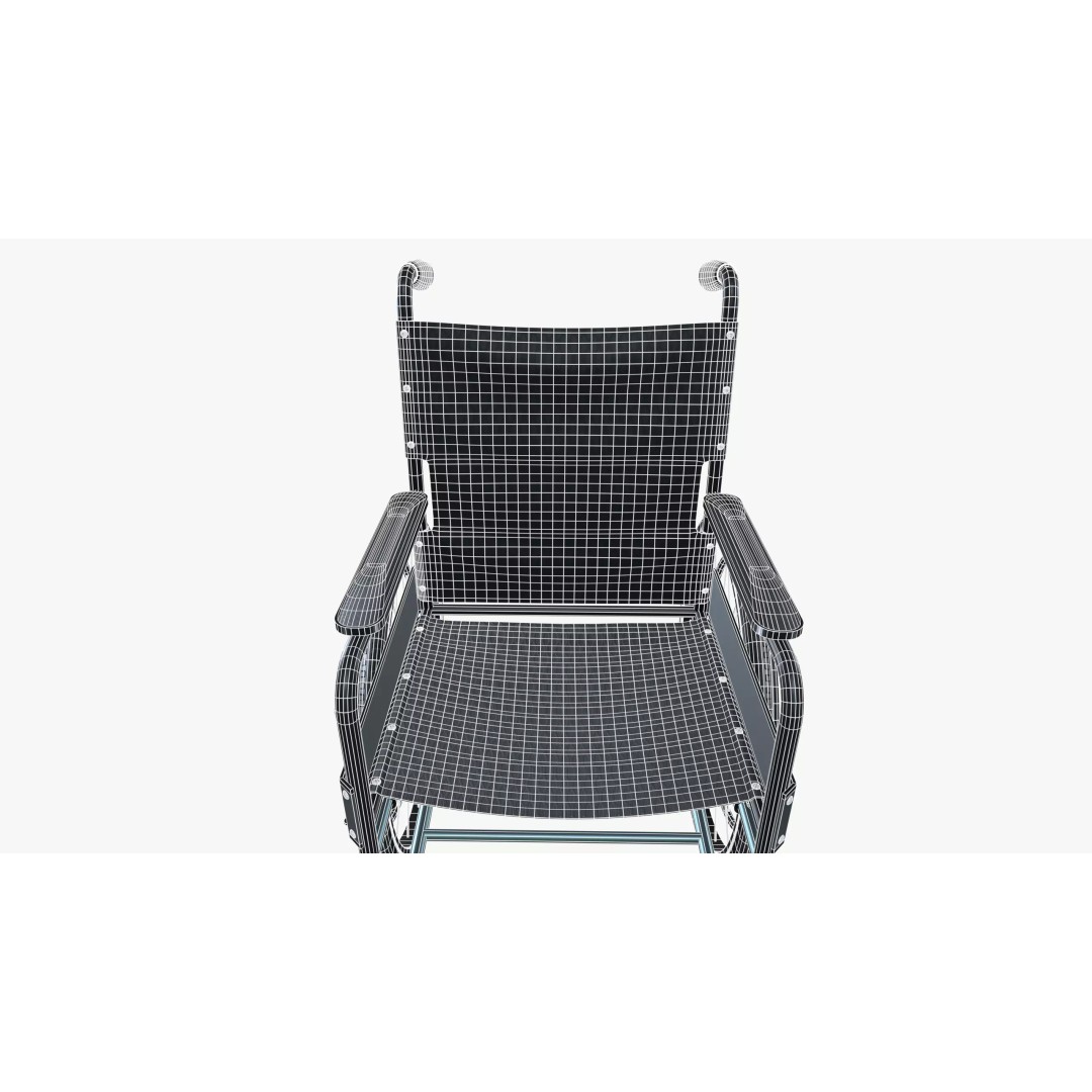 Wheelchair 3D Model – Mid Poly PBR Asset, FBX Format