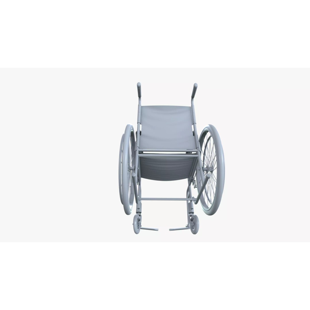 Wheelchair 3D Model – Mid Poly PBR Asset, FBX Format - View 14