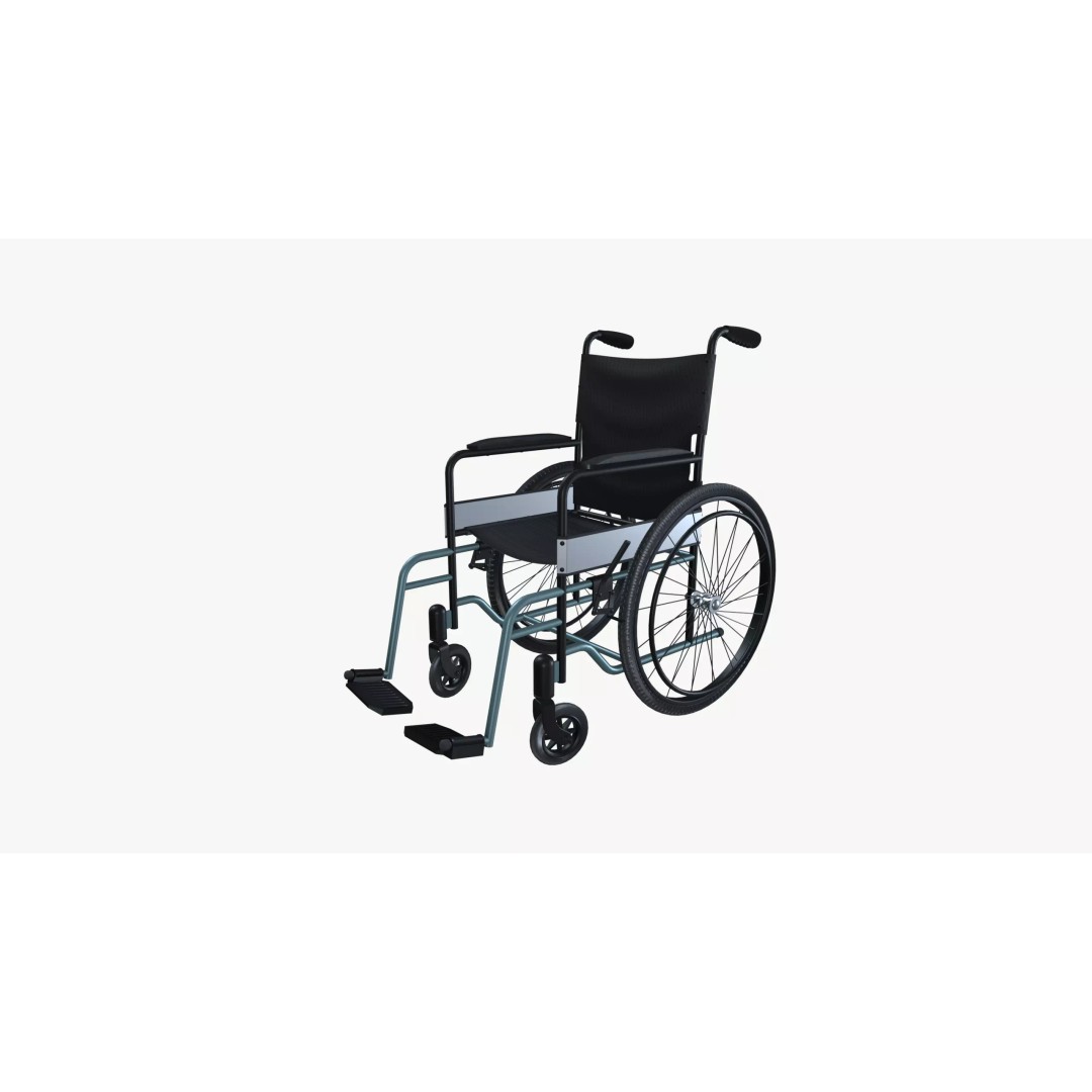 Wheelchair 3D Model – Mid Poly PBR Asset, FBX Format - View 2