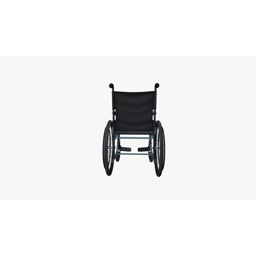 Wheelchair 3D Model – Mid Poly PBR Asset, FBX Format - View 5