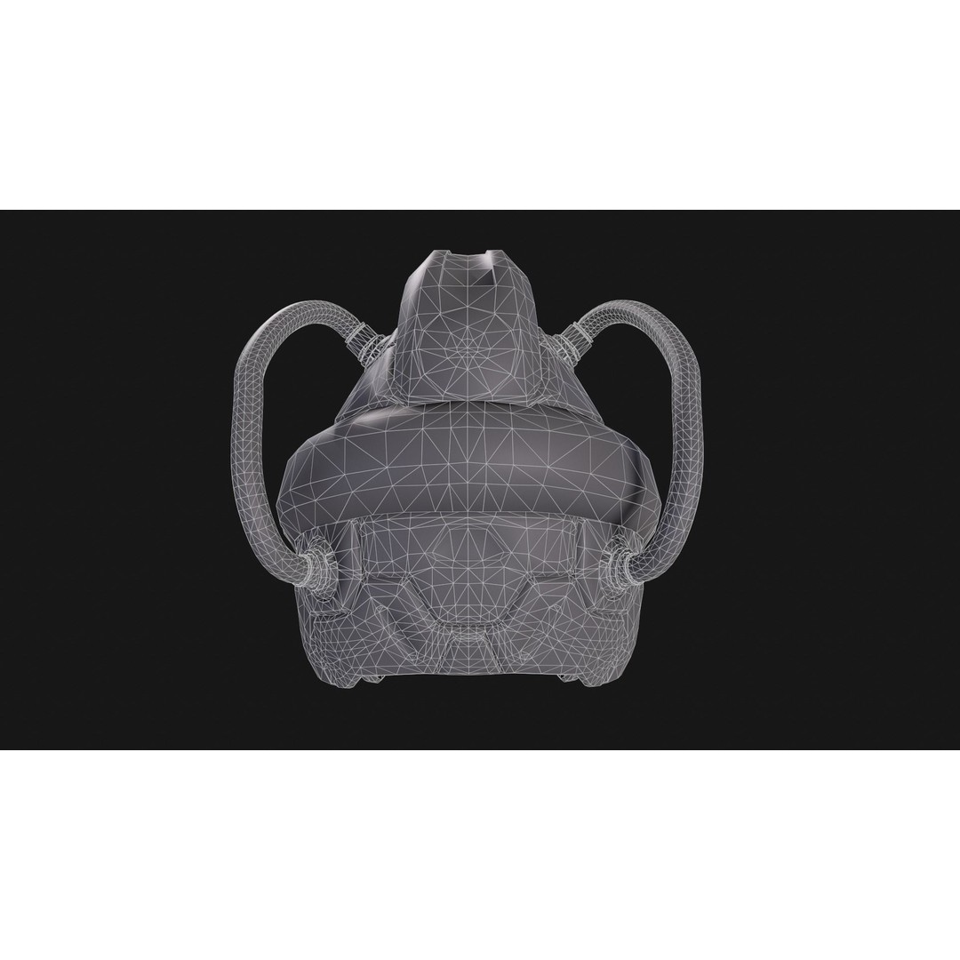 Sci-Fi Helmet E-24 3D Model – Low Poly PBR Game Asset, FBX, OBJ - View 18