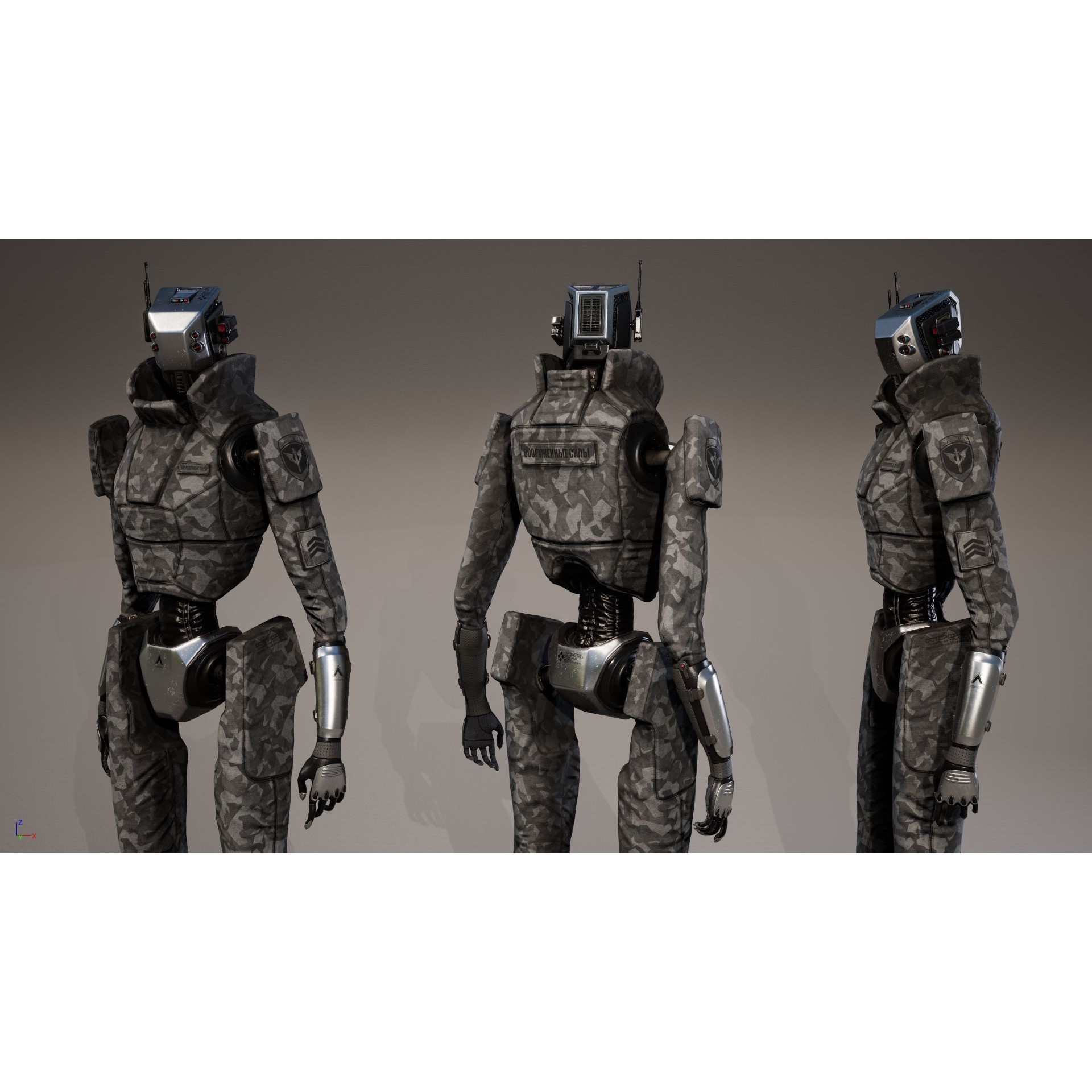 Robot - Low-Poly Game-Ready 3D Model - View 11