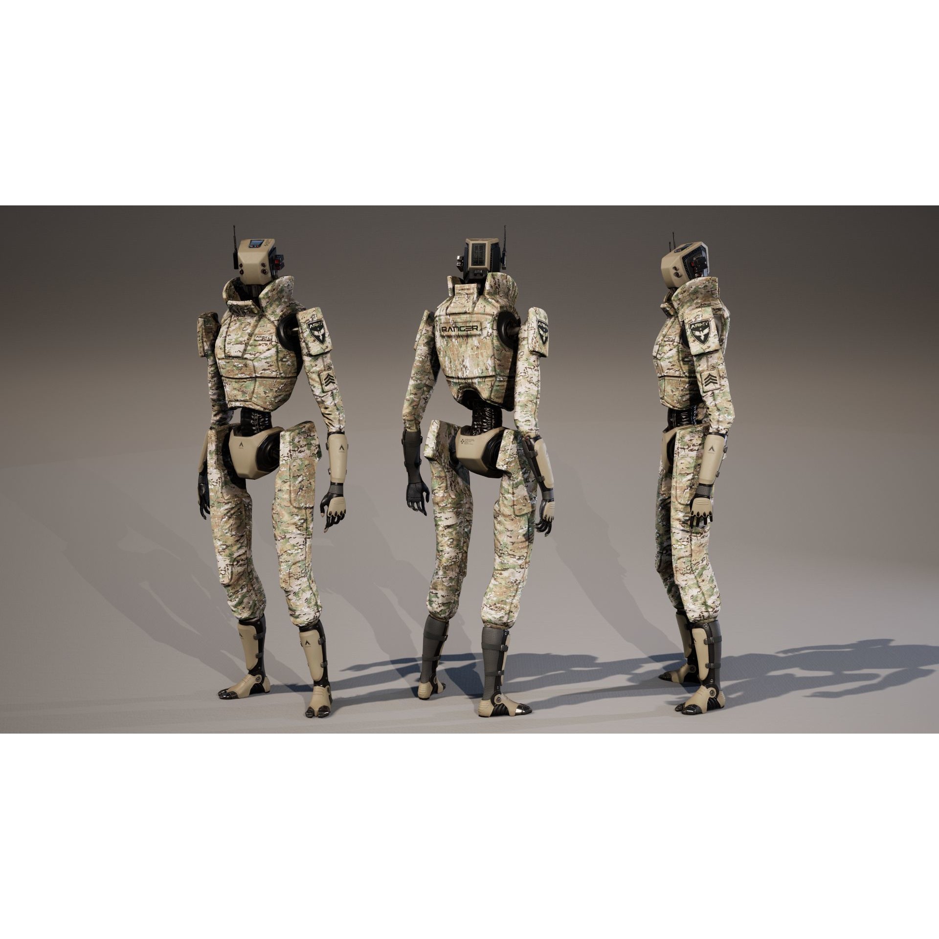 Robot - Low-Poly Game-Ready 3D Model - View 12