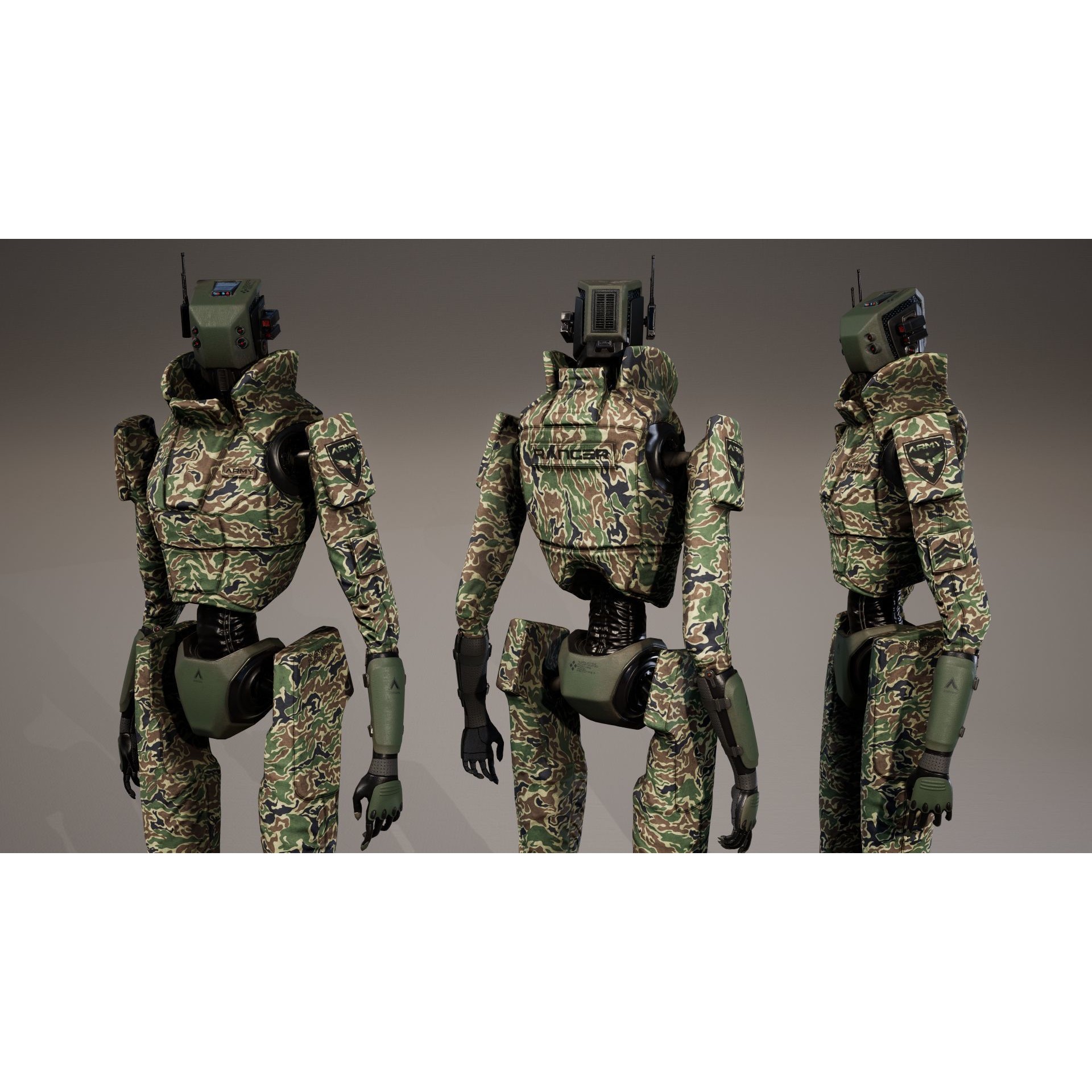 Robot - Low-Poly Game-Ready 3D Model - View 13