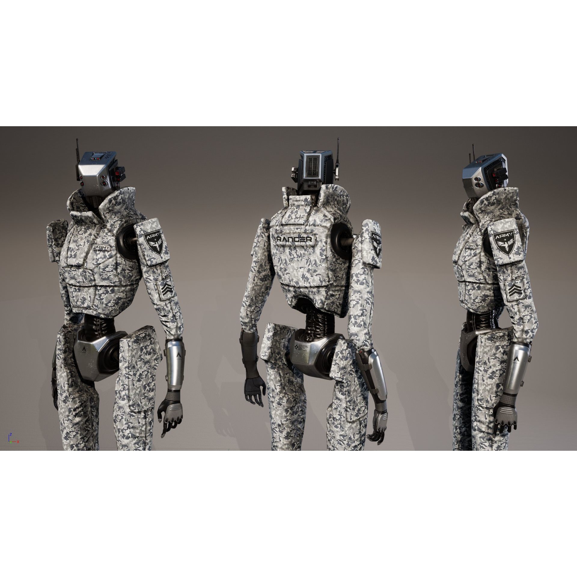 Robot - Low-Poly Game-Ready 3D Model - View 22