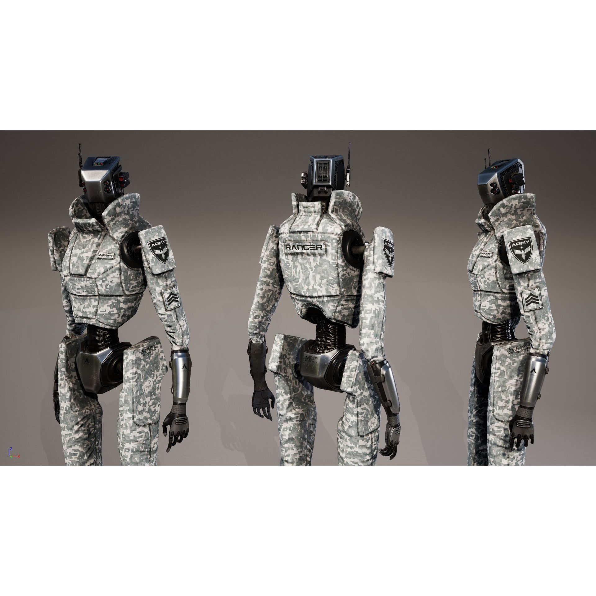 Robot - Low-Poly Game-Ready 3D Model - View 23