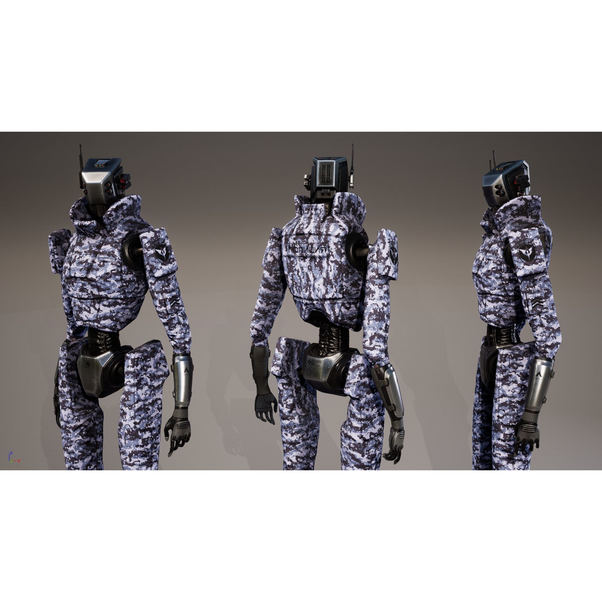 Robot - Low-Poly Game-Ready 3D Model - View 24