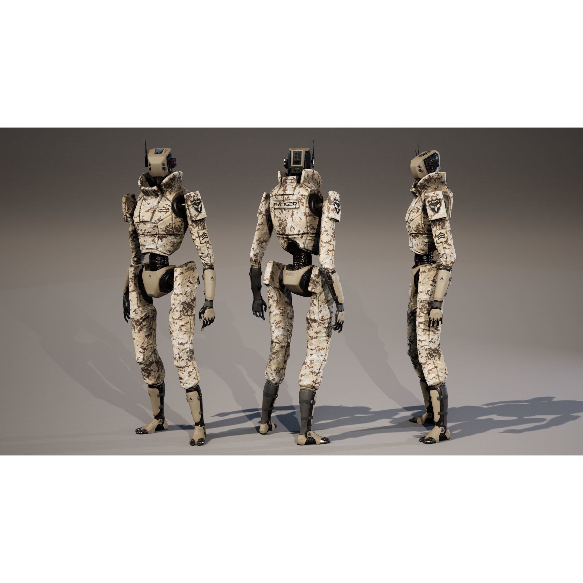 Robot - Low-Poly Game-Ready 3D Model - View 9