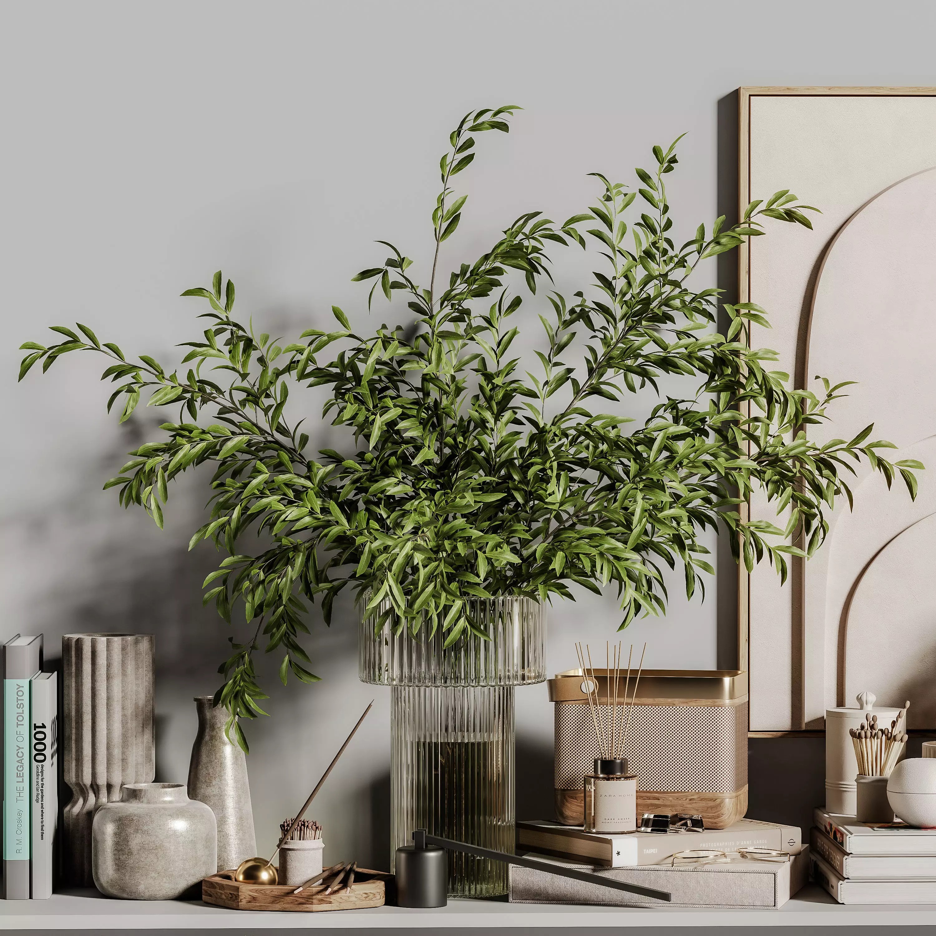 Decorative Set 140 - PBR Textured 3D Model - View 4