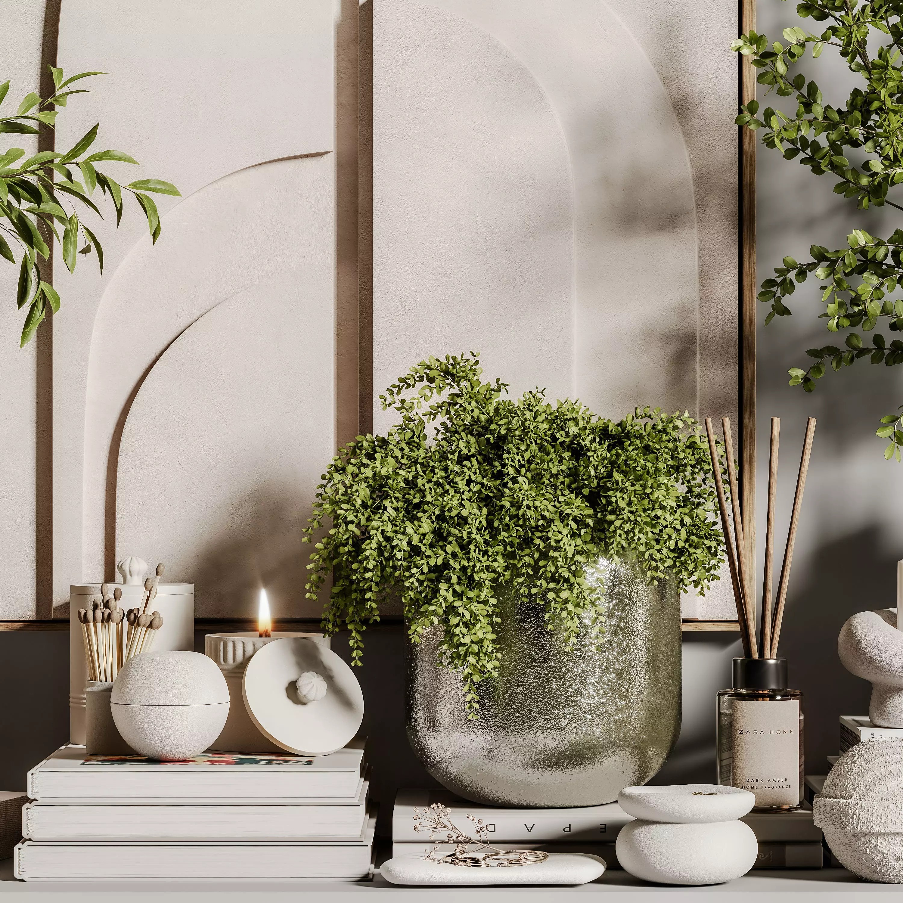 Decorative Set 140 - PBR Textured 3D Model - View 5