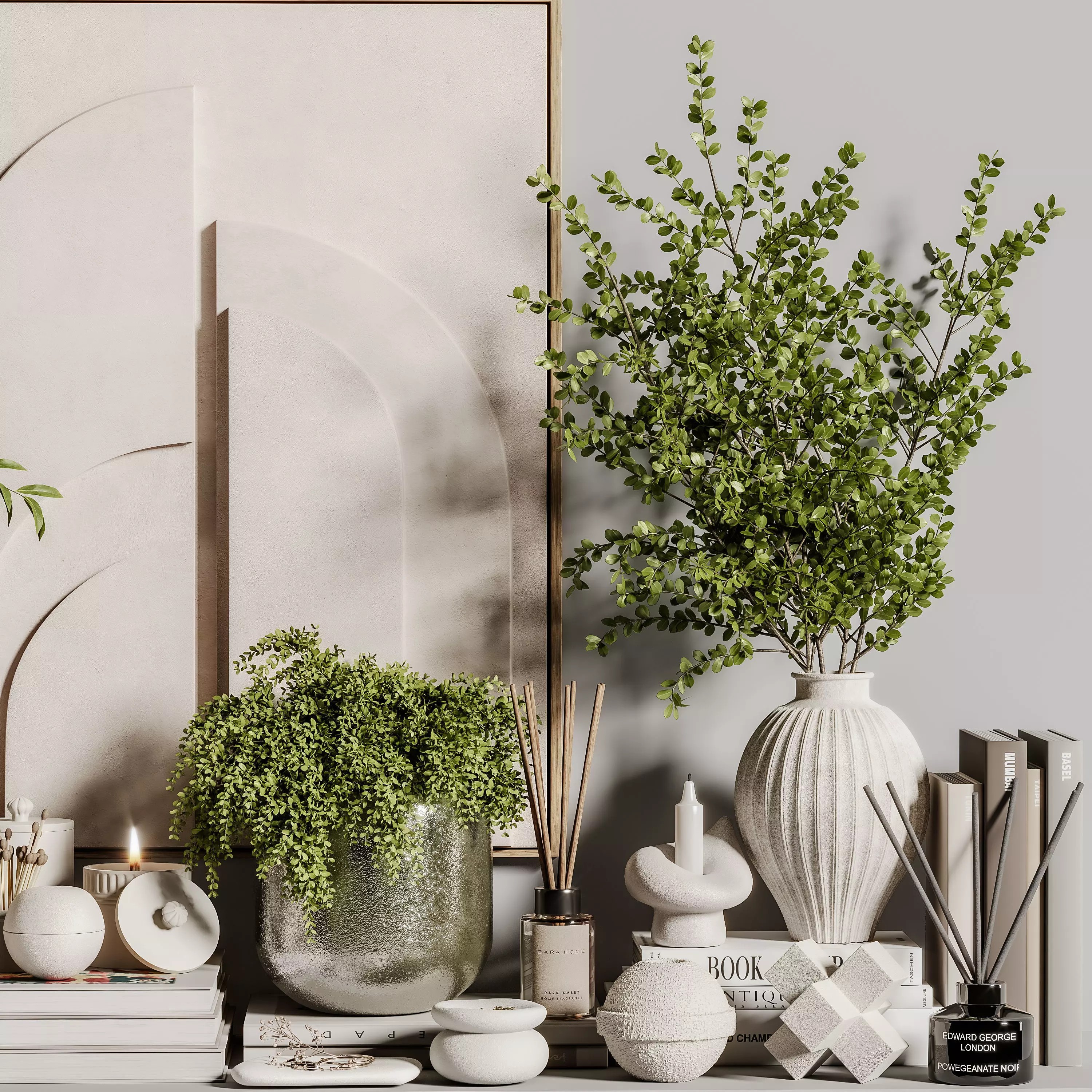 Decorative Set 140 - PBR Textured 3D Model - View 7