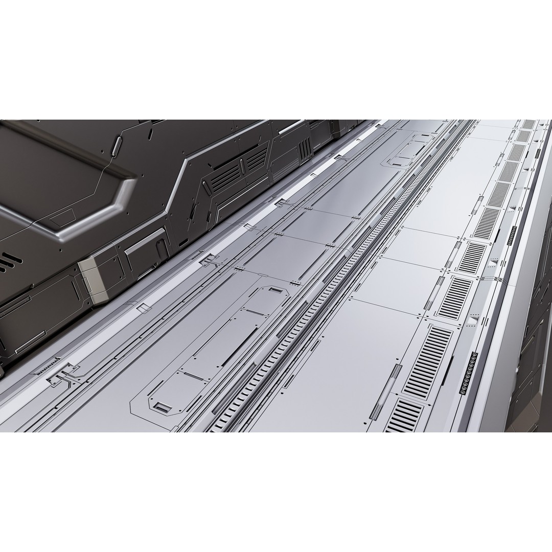 Sci-Fi Floor Panels 3D Model – Unique Hard-Surface Assets, FBX, OBJ - View 19
