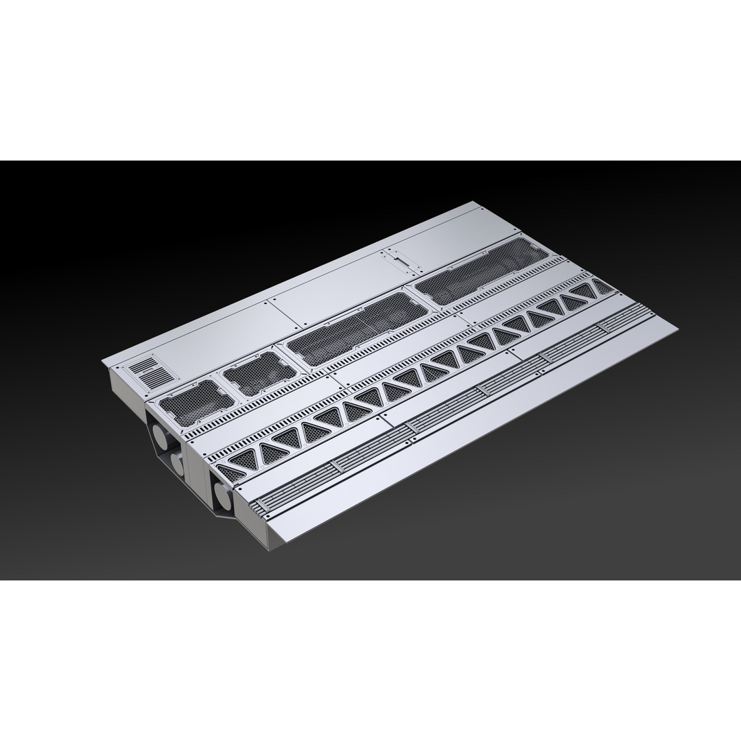 Sci-Fi Floor Panels 3D Model – Unique Hard-Surface Assets, FBX, OBJ - View 3