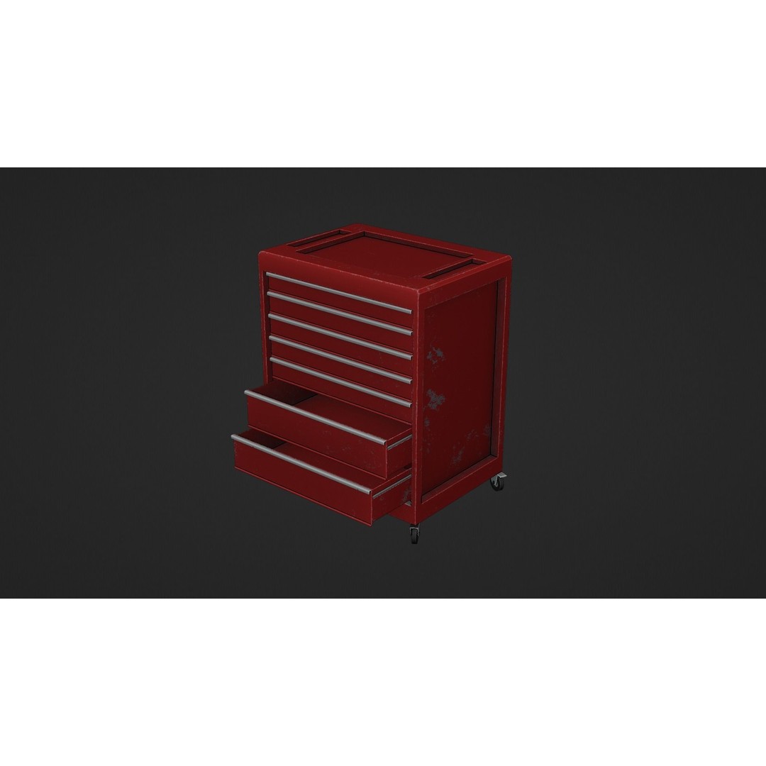 Toolchest 3D Model – Low Poly Game Asset with PBR Textures - View 13