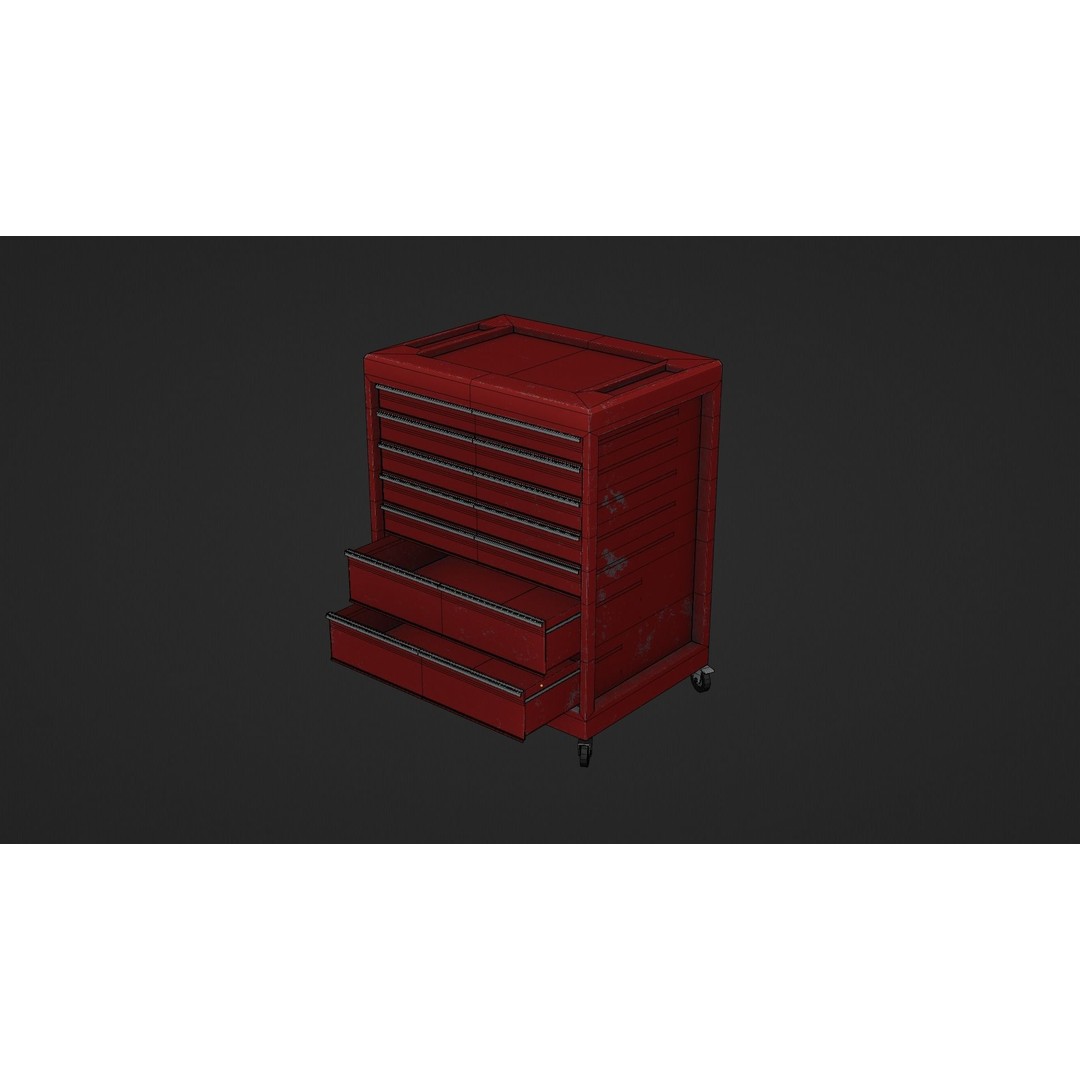 Toolchest 3D Model – Low Poly Game Asset with PBR Textures - View 14