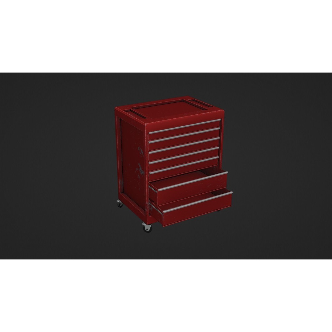 Toolchest 3D Model – Low Poly Game Asset with PBR Textures - View 17