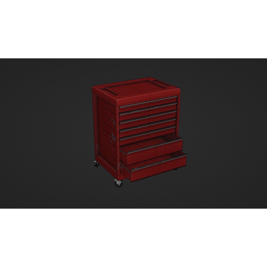 Toolchest 3D Model – Low Poly Game Asset with PBR Textures - View 18