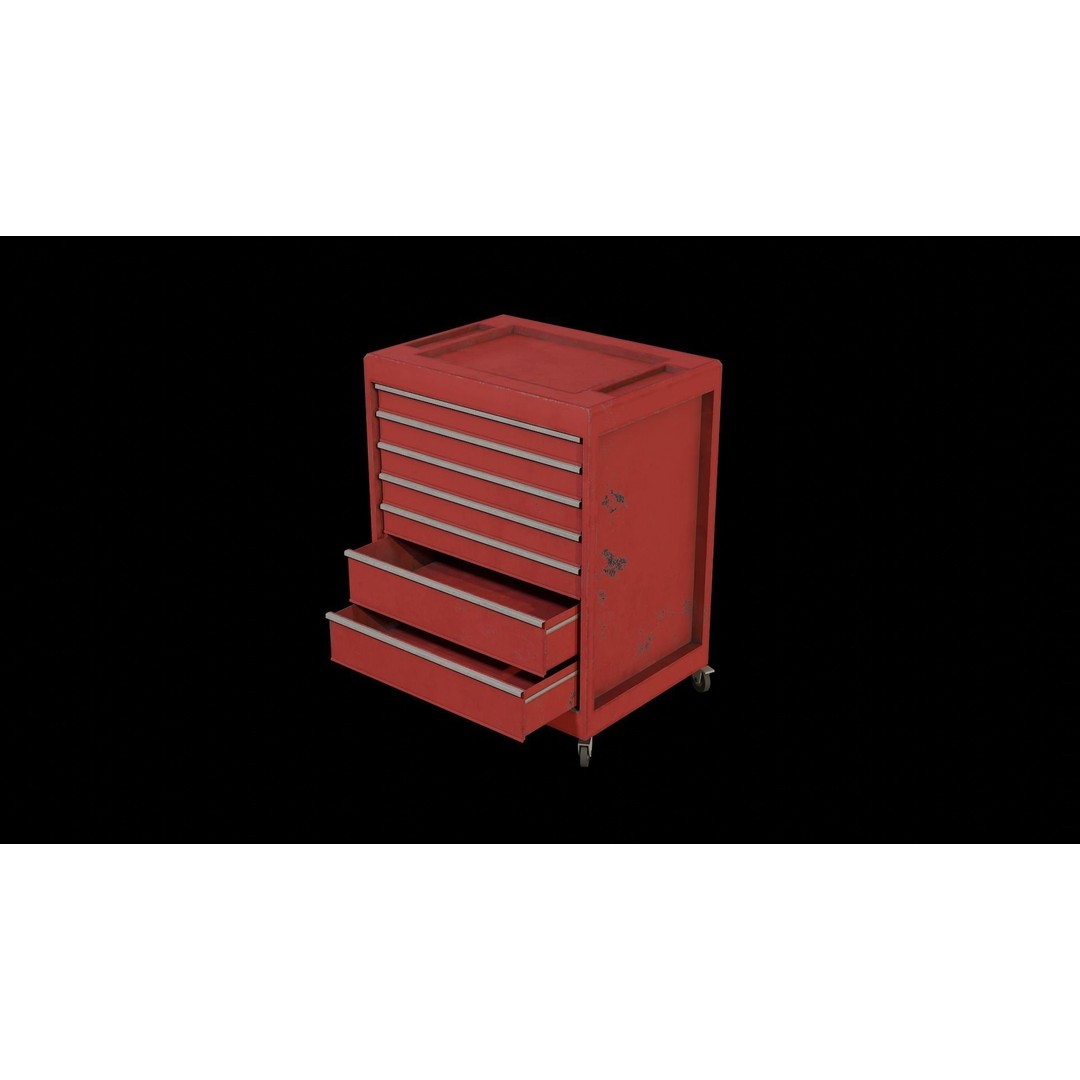 Toolchest 3D Model – Low Poly Game Asset with PBR Textures - View 3