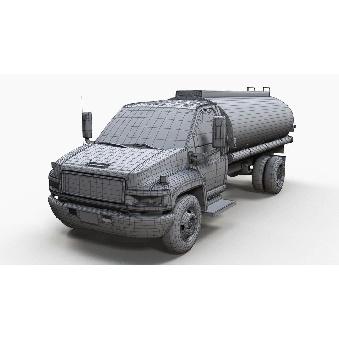 Industrial Tanker Truck 3D Model – Low Poly Game Asset, PBR Textures - View 10