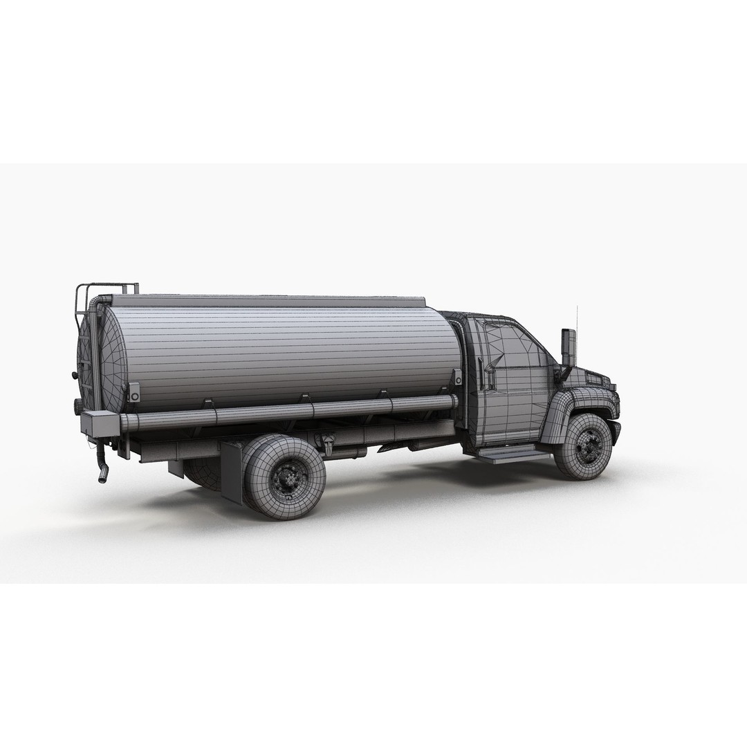 Industrial Tanker Truck 3D Model – Low Poly Game Asset, PBR Textures - View 11