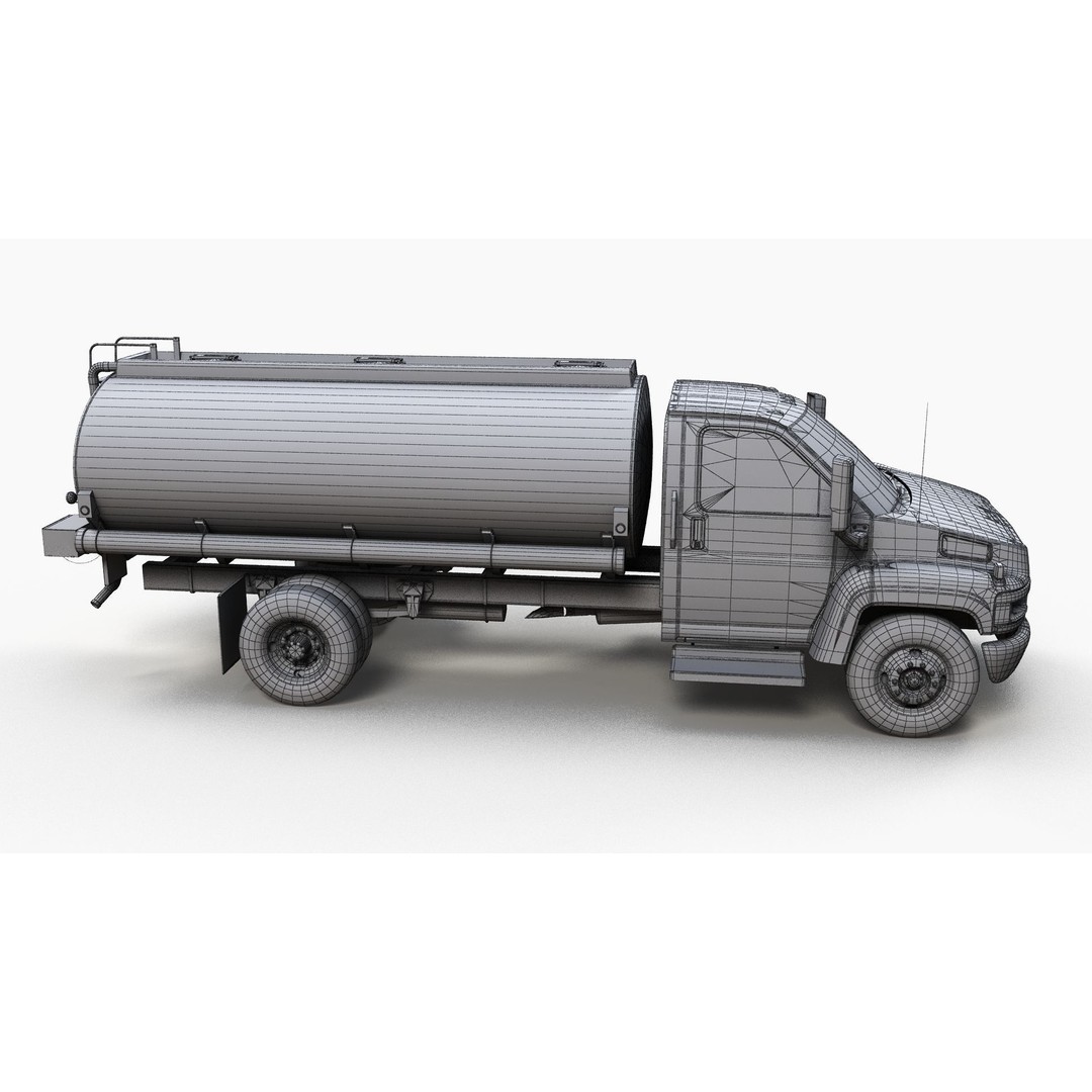 Industrial Tanker Truck 3D Model – Low Poly Game Asset, PBR Textures - View 12