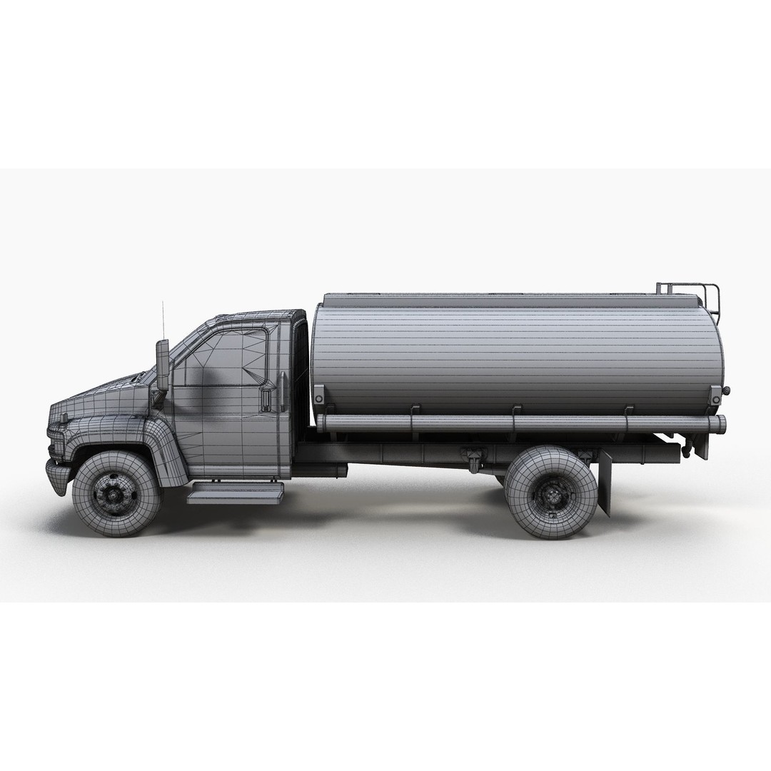 Industrial Tanker Truck 3D Model – Low Poly Game Asset, PBR Textures - View 13