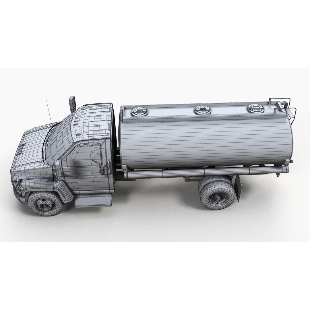 Industrial Tanker Truck 3D Model – Low Poly Game Asset, PBR Textures - View 14
