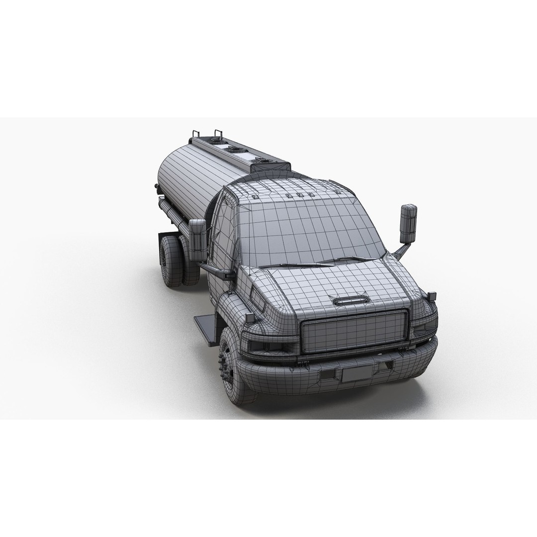 Industrial Tanker Truck 3D Model – Low Poly Game Asset, PBR Textures - View 15
