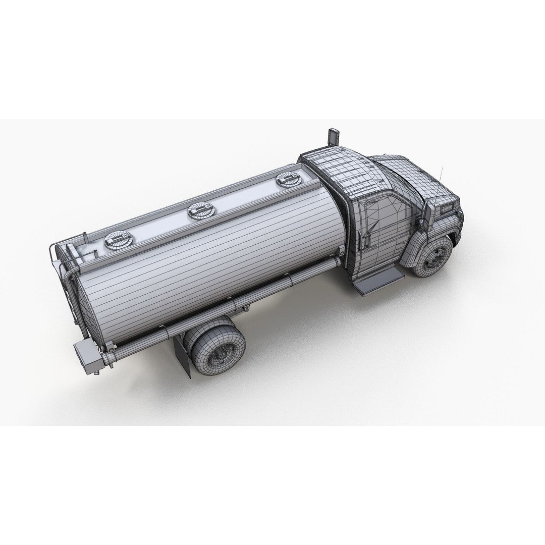 Industrial Tanker Truck 3D Model – Low Poly Game Asset, PBR Textures - View 16