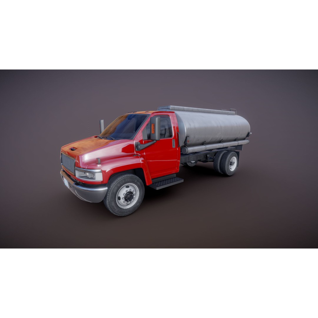 Industrial Tanker Truck 3D Model – Low Poly Game Asset, PBR Textures - View 17