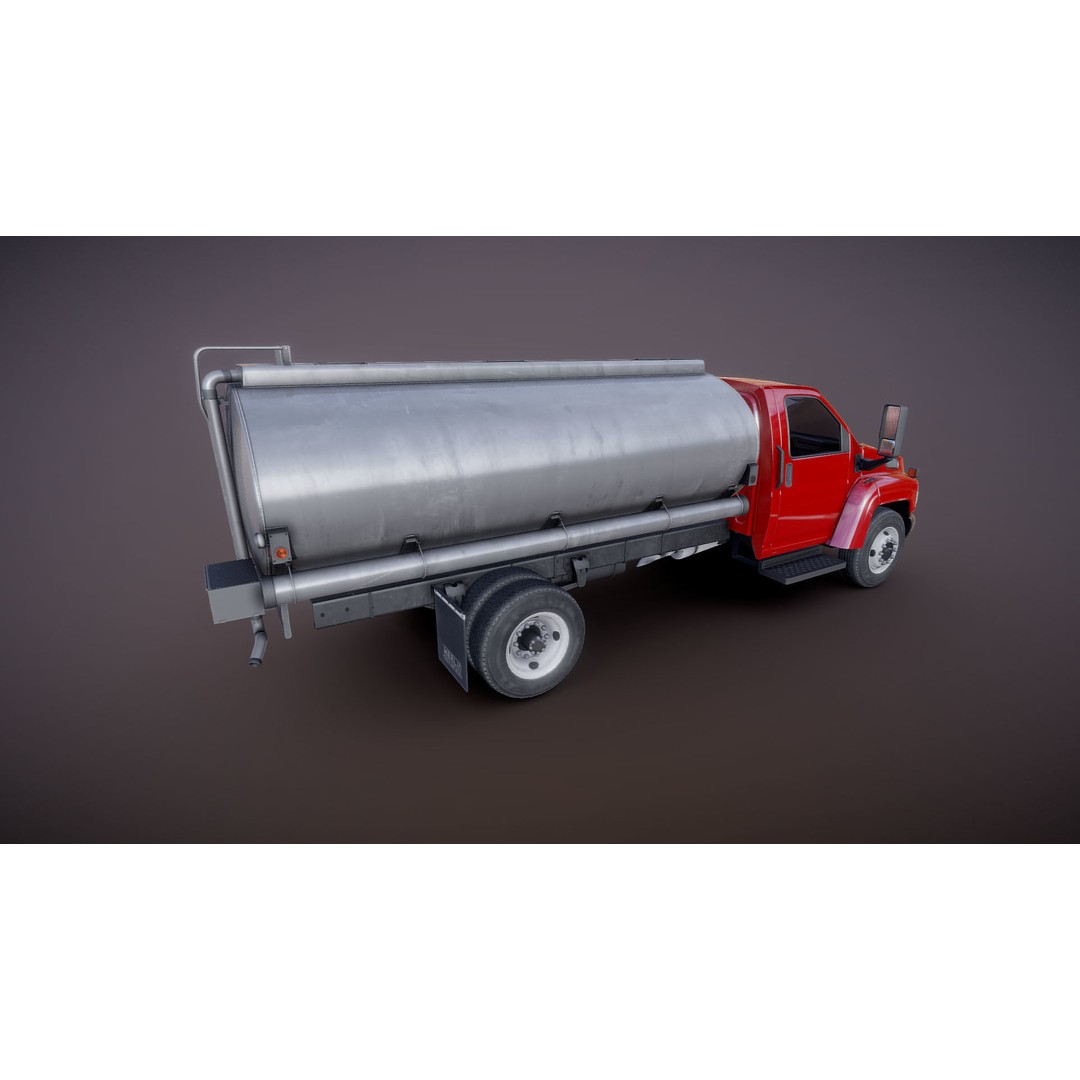 Industrial Tanker Truck 3D Model – Low Poly Game Asset, PBR Textures - View 18